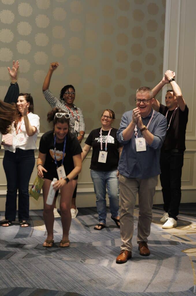 A group of people at a team-building event.