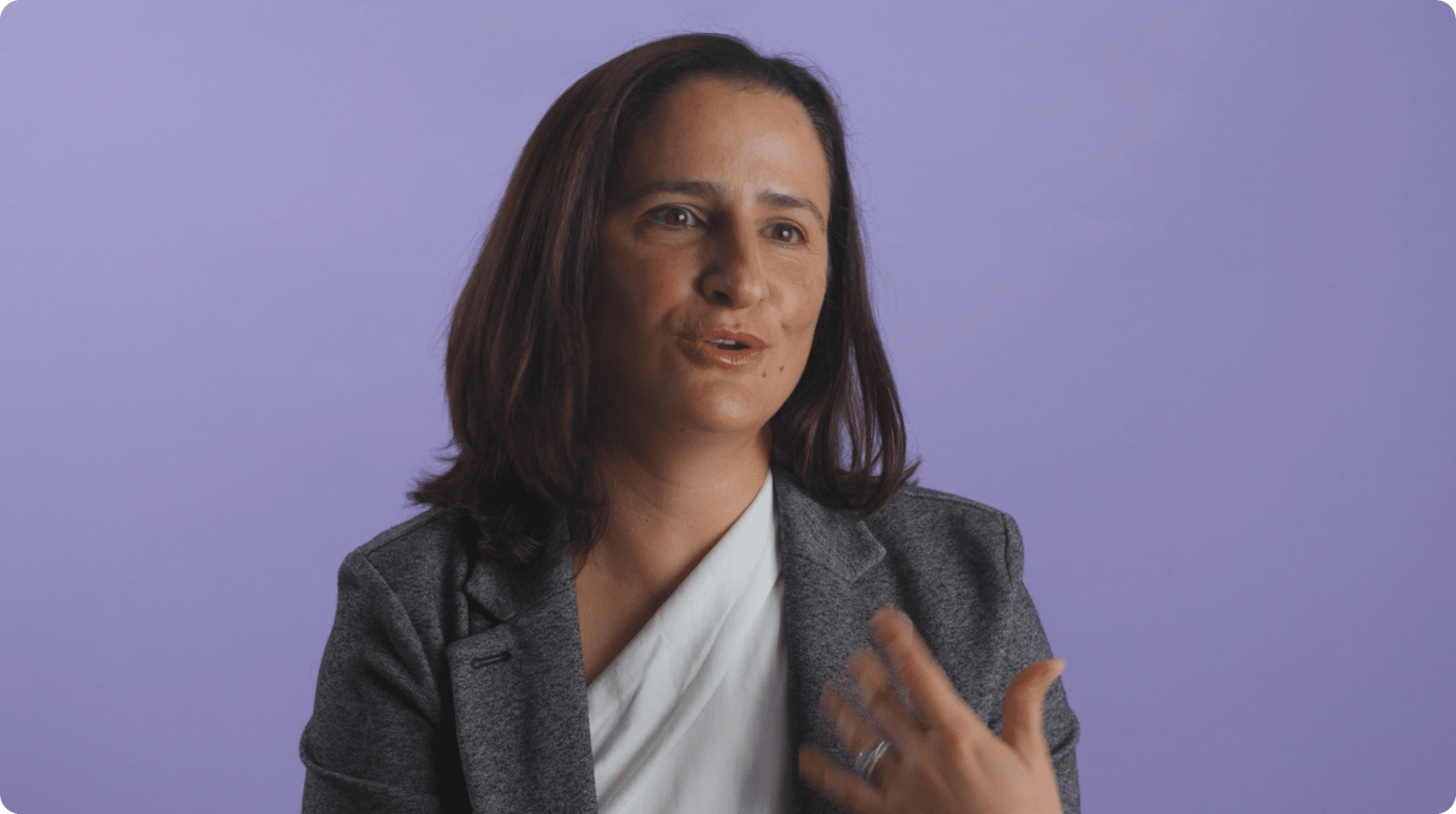 Video thumbnail of woman talking